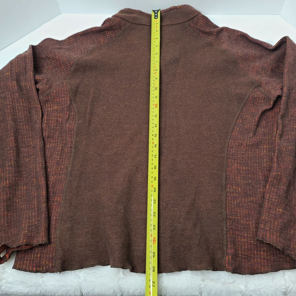 Mountain Hardwear Women's Size XL Brown W Maroon/Purple Wool Knit Sweater Jacket - Picture 9 of 9